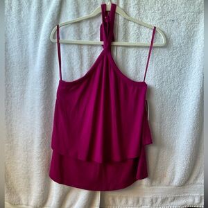 Soho Pink Tiered Halter Camisole